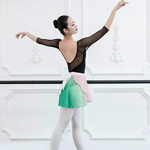 Iehaените жени девојки чиста шифон слоевит здолниште со здолниште со балетски здолниште над шал со половината за танцување на половината