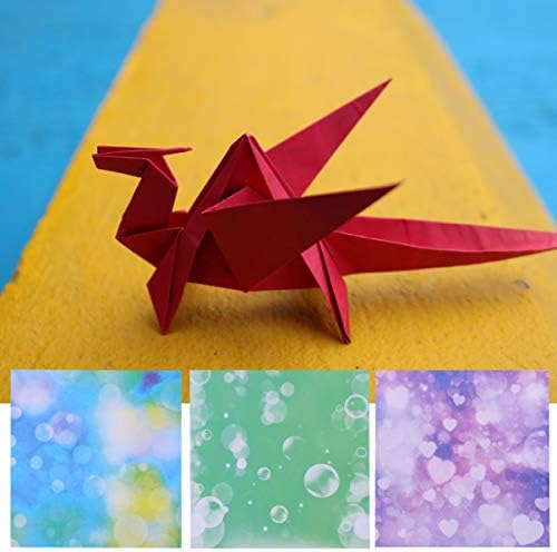 Toyandona 100pcs Оригами хартија лист квадратни меурчиња оригами комплет двострана хартија за преклопување за почетници на DIY