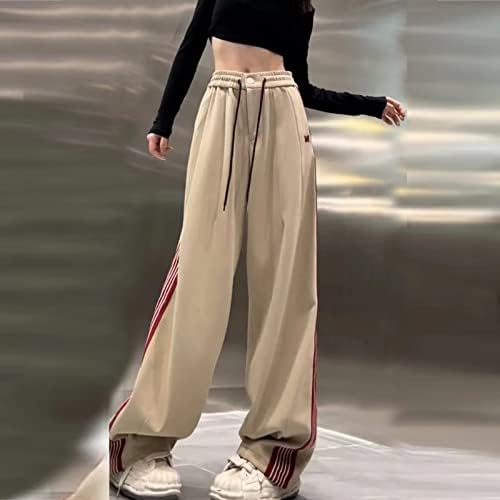 Хеланки плус големина женски обложени букви за печатење спортски џогери руно панталони со џебови топли зимски џемпери