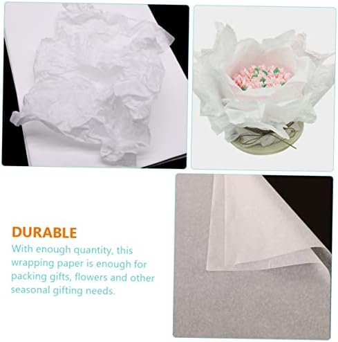 Coheali 200 листови проucирна копирање хартија присутна хартија за завиткување хартија за завиткување бела хартија за завиткување, цветни