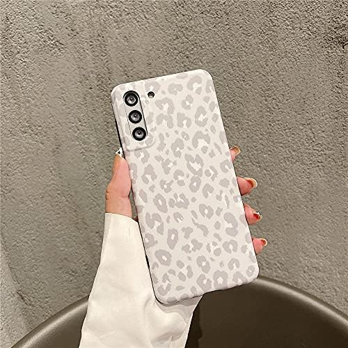 Светло Сив Леопард Животински Печатење Мека Imd Телефонска Кутија За Samsung Galaxy S21 Моден Мат Дизајн Симпатична Шема Заштитна Обвивка