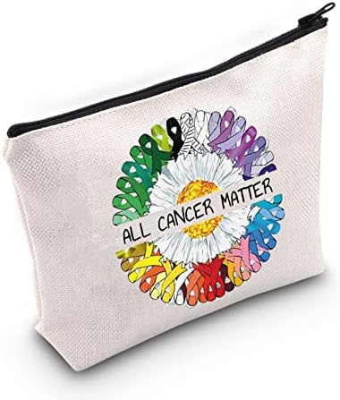 Тобгб Разнобојна Лента Сите Рак Прашање Патент Торба Рак Преживеан Подарок Рак Воин Шминка Торба Рак Свест Месец Подарок