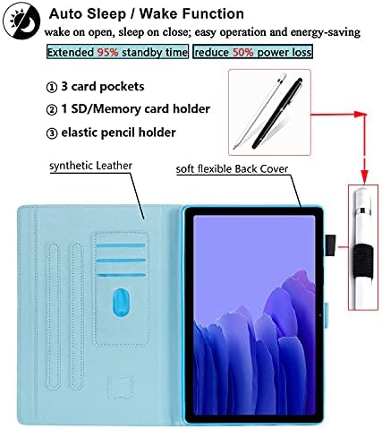 UUcovers За Samsung Galaxy Tab A7 Таблета Случај 10,4 Инчи 2020 Ослободување Со Држач За Молив Стп Кожен Заштитен Штанд Tpu Назад