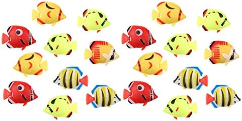 Паткав Бета резервоар за риба DIY украс 20 парчиња лажна риба пластична риба аквариум украси вештачки резервоар за риба со подвижни украси