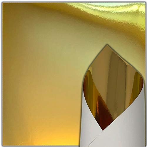 Златен треперлив метален картон - пакет со листови од 12 x 12 - 10 листови