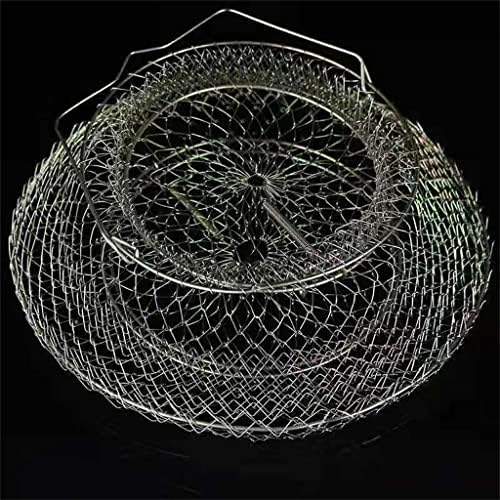 Dloett преклопна жица риба кафез риба рак од ракчиња стапици на врата, преносна риба мрежа за риболов тенџере