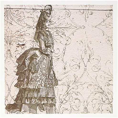 Гроздобер Убава Дама Steampunk Уметност-Честитка, 6 x 6 инчи, еден