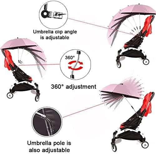 Детски чадор бебе шетач за бебе Сонце Парасол, прицврстувач за заштита на сонце чадор за чадори за плажа за детски деца, деца со 82 см со дијаметар