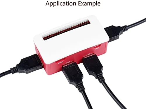 USB-центар кутија за Raspberry Pi Zero/Zero W/Zero WH, вклучува USB Hub Hat Board со 4x USB 2.0 порти, компатибилни со USB 2.0/1.1 ， ABS