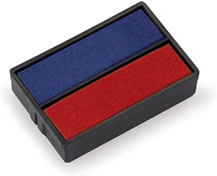 Печати за датум на Trodat Printy 4850-Печат за само-мастило со големина на џеб со платена порака-сино и црвено мастило, 3/4 x 1