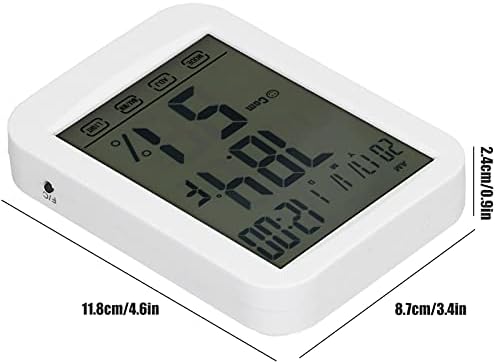 FDIT дигитален дисплеј LCD Термометар на екран на допир Термометар Хигрометар во затворен термометар и мерач на влажност со монитор за
