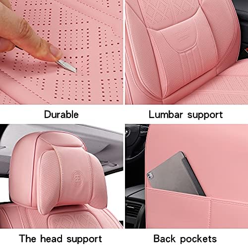 NS YOLO Целосно покритие Кожни капаци на седишта за автомобили за предни седишта Универзално одговара за автомобили SUV пик-ап со водоотпорна