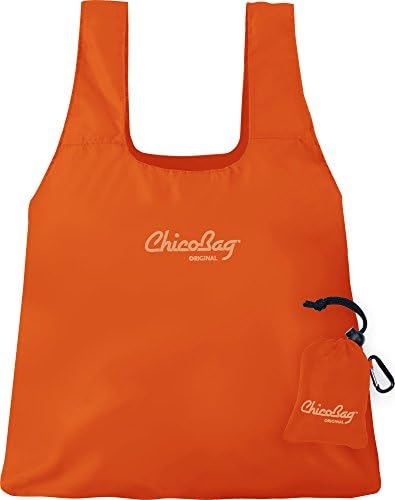 Chicobag Оригинална компактна торбичка за намирници за еднократна употреба со прицврстена торбичка и клип за карабинер, боја на кора