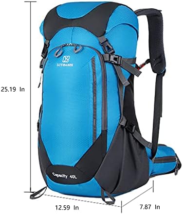 Qyiangst 40L пешачки ранец, водоотпорна торба за кампување со дожд покритие на отворено спортско патување дневно за качување на кампување