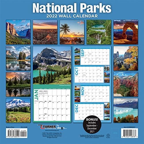 Тарнер фотографски национални паркови 12х12 wallиден календар