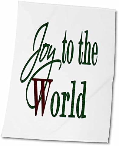 3drose радост на светот во зелениот и црвениот сјај ефект - крпи