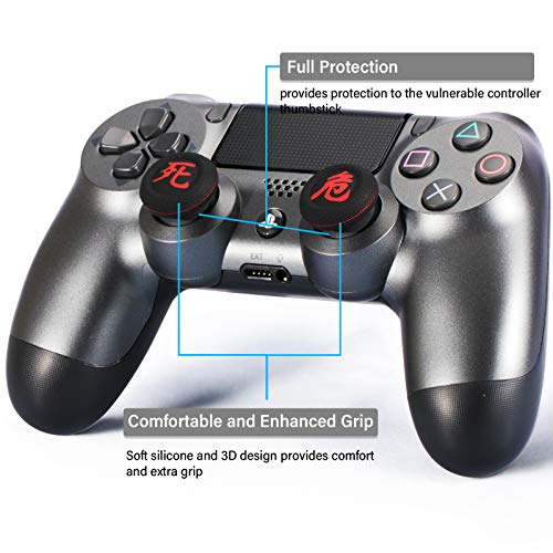 Playrealm Мека Гума Силиконски Печатење Палецот Корица x 4 ЗА PS5, PS4, Xbox Серија X/S, Xbox Еден, Прекинувач ПРО Контролер