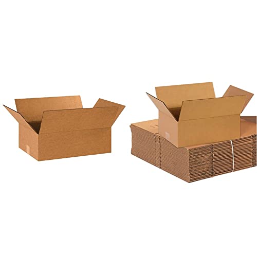 Партнери Бренд 18x12x6 Брановидни Картонски Кутии, 18l x 12W x 6H, Пакет на 25 | Испорака, Пакување, Движење, Кутија за Складирање