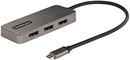 StarTech.com USB-C До Triple DisplayPort 1.4 Ms Hub, 4K 60Hz, 1ft Кабел, USB Тип-C До DisplayPort 1.4 Мулти-Тек Транспорт Центар, Дисплеј