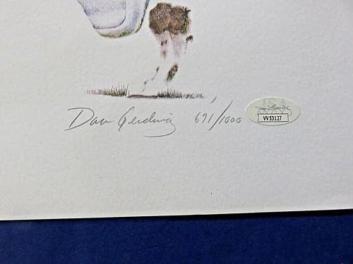 Мајк Синглтар потпиша 18х24 литограф Чикаго мечки 671/1000 ~ JSA VV53127 - Автограмирана НФЛ уметност