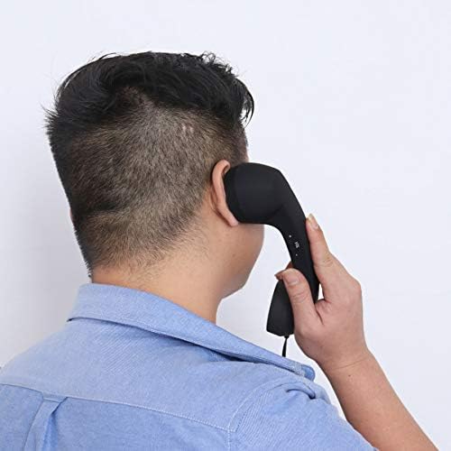 Ретро телефонска слушалка од 3,5 мм за паметни телефони Гроздобер слушалка за прилагодлив тон Телефонски приемник микрофон за