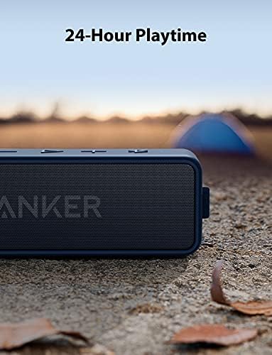 Anker Soundcore 2 12w Пренослив Безжичен Bluetooth Звучник, Подобар Бас, Ipx7 Отпорен На Вода и Вграден Микрофон, 24-Часовно Време За Играње,
