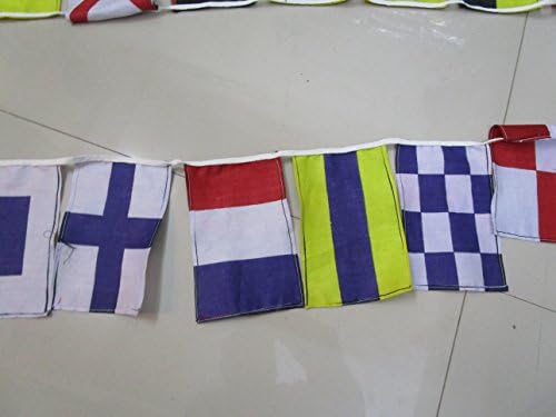 Месинг Блажење на сигнални знамиња на сигналот за сигнали на морската морнарица - поморски/морски/брод/јахта/забава на плажа Наутички декор:
