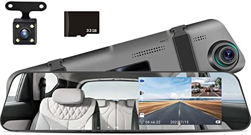 4,5 огледало цртичка камера, резервна копија на камера со ретровизори со целосна HD 1080p ретровизорска камера за автомобили, камиони,