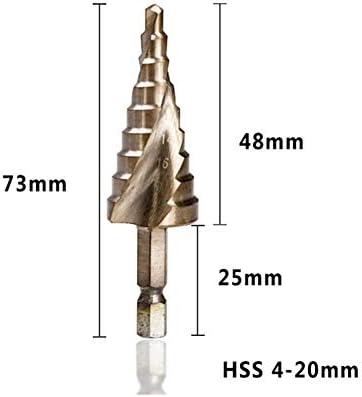 Дрво обработка Чекор вежба HSS Чекор за вежбање Постави голема брзина челик хексагонален чекорен чекор дупчалка за метална алатка за челик