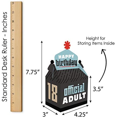 Голема точка на среќа момче 18 -ти роденден - Однесувајте се кон кутии за забава - Осумнаесетта роденденска забава Гуди Гејбл кутии - сет