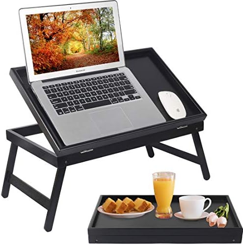 Табела за кревети за појадок сад за храна со преклопни нозе кујнски сад за сервирање за лаптоп за лаптоп компјутерски сал