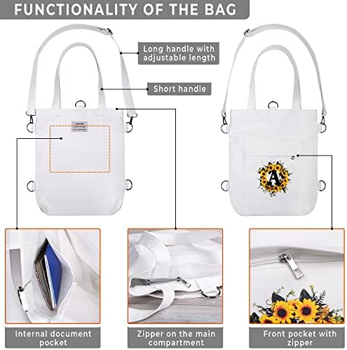 Првично сончогледово платно торба, персонализирани роденденски подароци за жени, за невеста деверуши за диплома