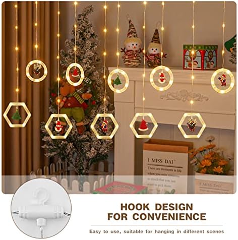20 -тина 100 LED диоди Божиќни starвездени завеси за завеси, USB -напојувани starвездени завеси жици светла затворени, 8 режими за Божиќна декорација,