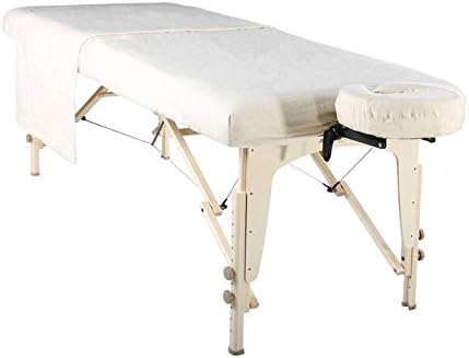 Автентичен тежок квалитет на маса масажа со 3-парчиња за маса за маса со мек 1500-TC памук за лека за лице-вклучува рамни и опремени