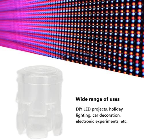 FtVogue 100pcs 3мм LED светло за емитување на диоди, сенка на диодата, транспарентна капа, 0,12in бела, диода