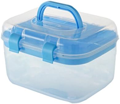 Митодо домаќинство транспарентна повеќеслојна пластична кутија за складирање медицина кутија