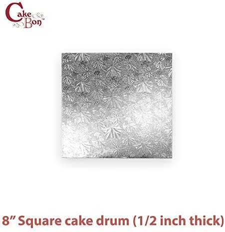 Торта Торта Тапани Плоштад 8 Инчи - - Цврст Дебел 1/2 Инчи-Целосно Завиткани Рабови