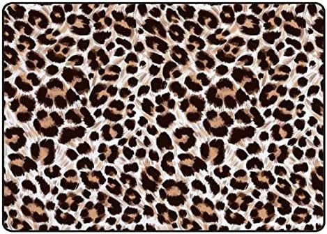 Xollar 72 x 48 во големи детски области килими леопард шема на кожа мека расадник бебе плејматски килим за детска соба за дневна соба