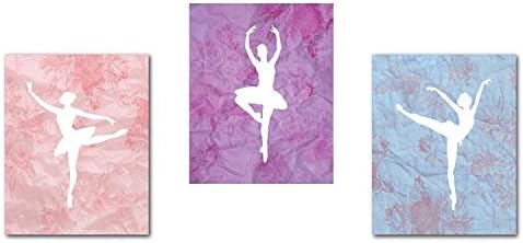 Декор за балерина 08x10 инчен печатење, колекција на балетски танчери, балерина силуета, отпечатоци од wallидна уметност, декор