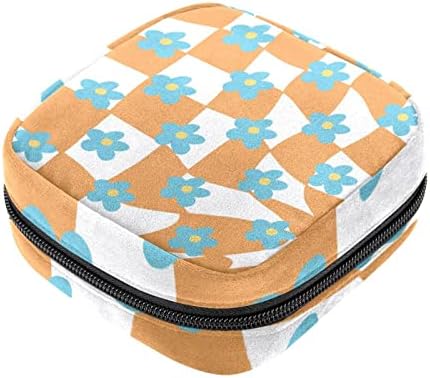 Оријукан санитарна торба за складирање на салфетка, торба за преносни периоди за жени Менструална чаша торбичка, цртан филм со цртан