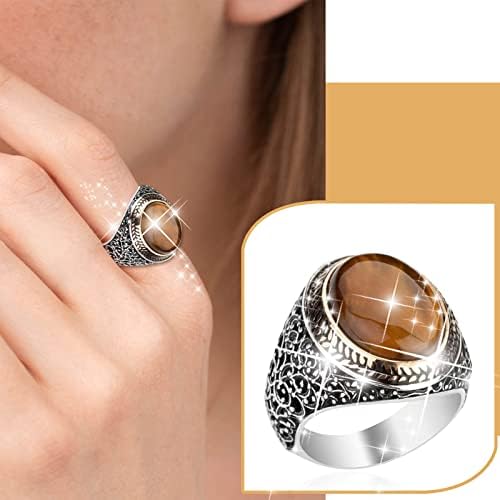 Прстени за венчавки и ангажмани за женски скапоцен камен уметност изработен унисекс прстен едноставен моден накит популарен