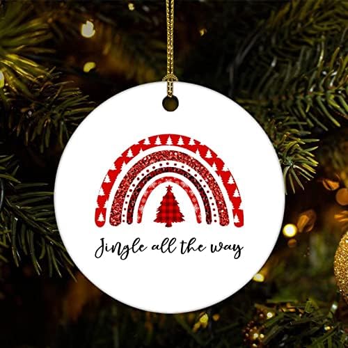 Божиќни украси за чување џингли се до крај керамички украси за украси украси новогодишна елка што висат украси сувенири за празници