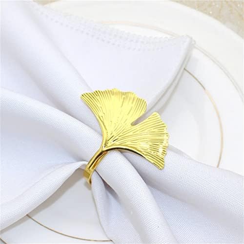 Xbwei 6pcs салфетки прстени златни држачи за салфетка за Божиќни вечери свадби свадби