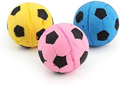 Ayrsjcl пена мачки топки 5 парчиња фудбалски топки со мачки големи мачки играчки топки мачка игра играчка мачки интерактивни