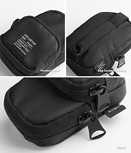 Ringke Mini торбичка [Два џеб] најлонска торбичка мала торба за AirPods, галаксиски пупки, слушалки, картички, лична карта -
