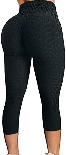 Женски јога панталони со високи хеланки на половината за жени тренинзи панталони задникот за лифт на телото за шлаг тик ток хеланки