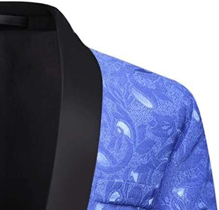 Менс смокинг јакна бизнис Блејзер случајни јакни за печатење бронзинг свадбени костуми палто со едно копче за фустан Кардиган