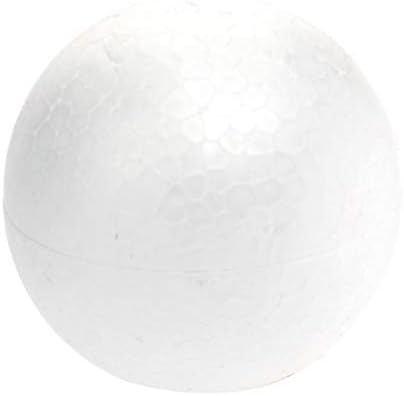 Викаски 10 парчиња 6см цветни топки од пена DIY бела топка занаетчиски топки со пена моделирање занаетни полистирен топки за уметност