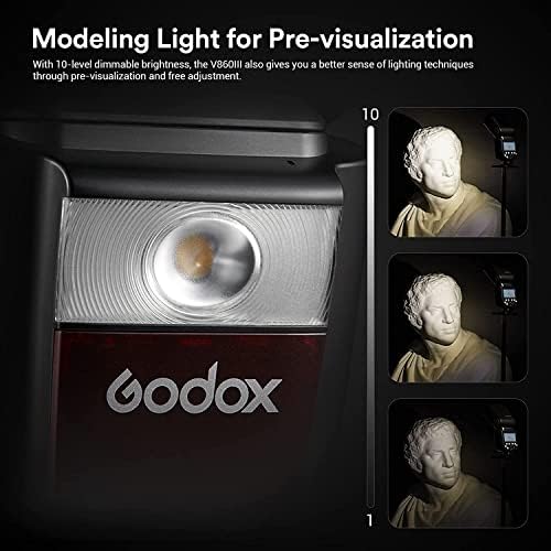 Godox V860III-N Флеш Speedlite За Никон Камери, 2.4 G Безжичен HSS 1 / 8000s TTL Li-јонски Блиц, 480 Целосна Моќност Трепка, 10 Нивоа LED Моделирање