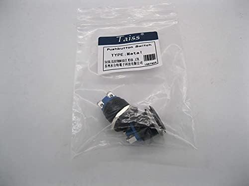 Axti 2PCS 19mm 3/4 Тркалезен метал Моментно копче на копчето 1NO SPST 3A/12-250V за прекинувач за индустриски автомобили